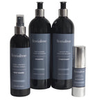 Remalisse Foundation Bundle -professional hair extension aftercare system including Deep Cleanse Shampoo, Smooth Silk Conditioner, Heat Huard, and Argan Elixir Oil.