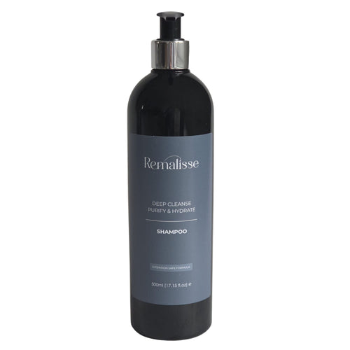 Remalisse Deep Cleanse Shampoo - professional clarifying shampoo for hair extensions.