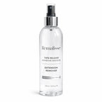 Remalisse Tape Release adhesive remover in clear professional spray bottle with silver pump on white background, designed to safely dissolve tape-in extension adhesive without leaving residue or damaging natural hair or hair extensions.