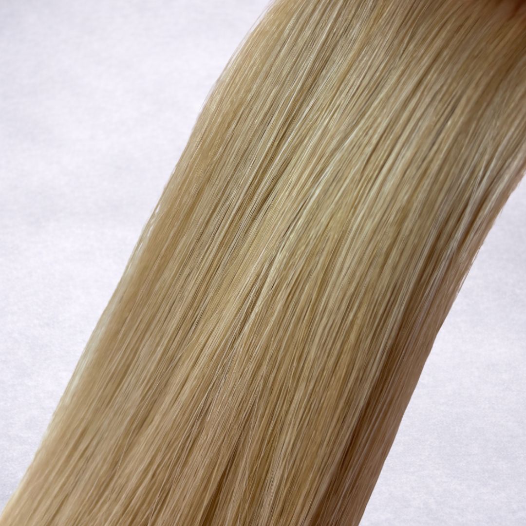 Remalisse Tape-In Hair Extensions- shade Butter Blonde Double drawn Remy human hair. 