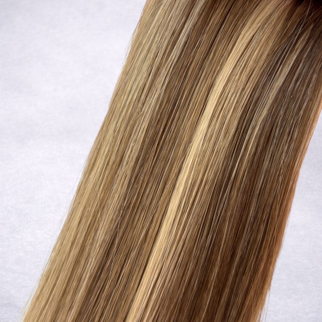 Remalisse Keratin Bond Hair Extensions- shade Honey Truffle Double drawn Remy human hair. 