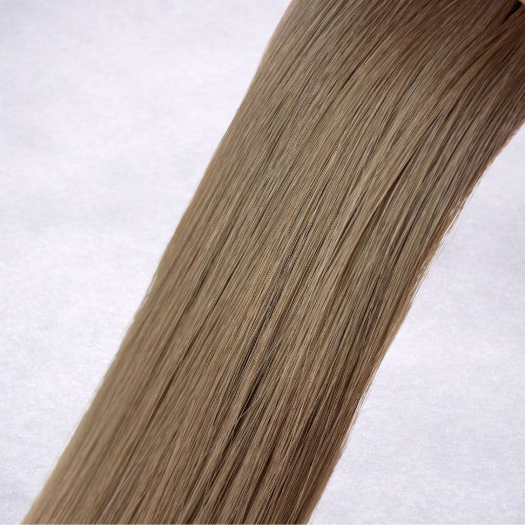 Remalisse Nano-Tip Hair Extensions- shade Linen Brown Double drawn Remy human hair. 