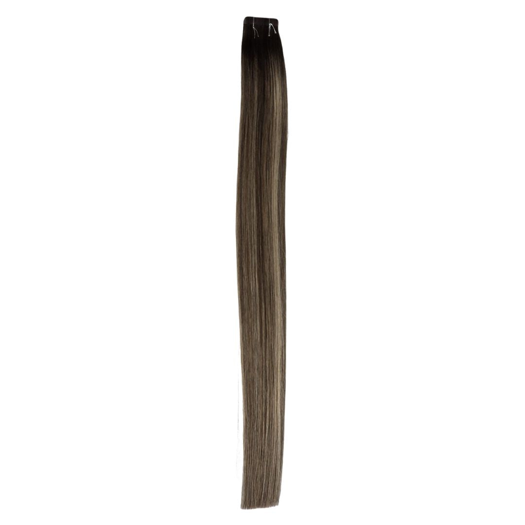 Remalisse Tape-In Hair Extensions - Full length Remy human hair, seamless adhesive tabs. 