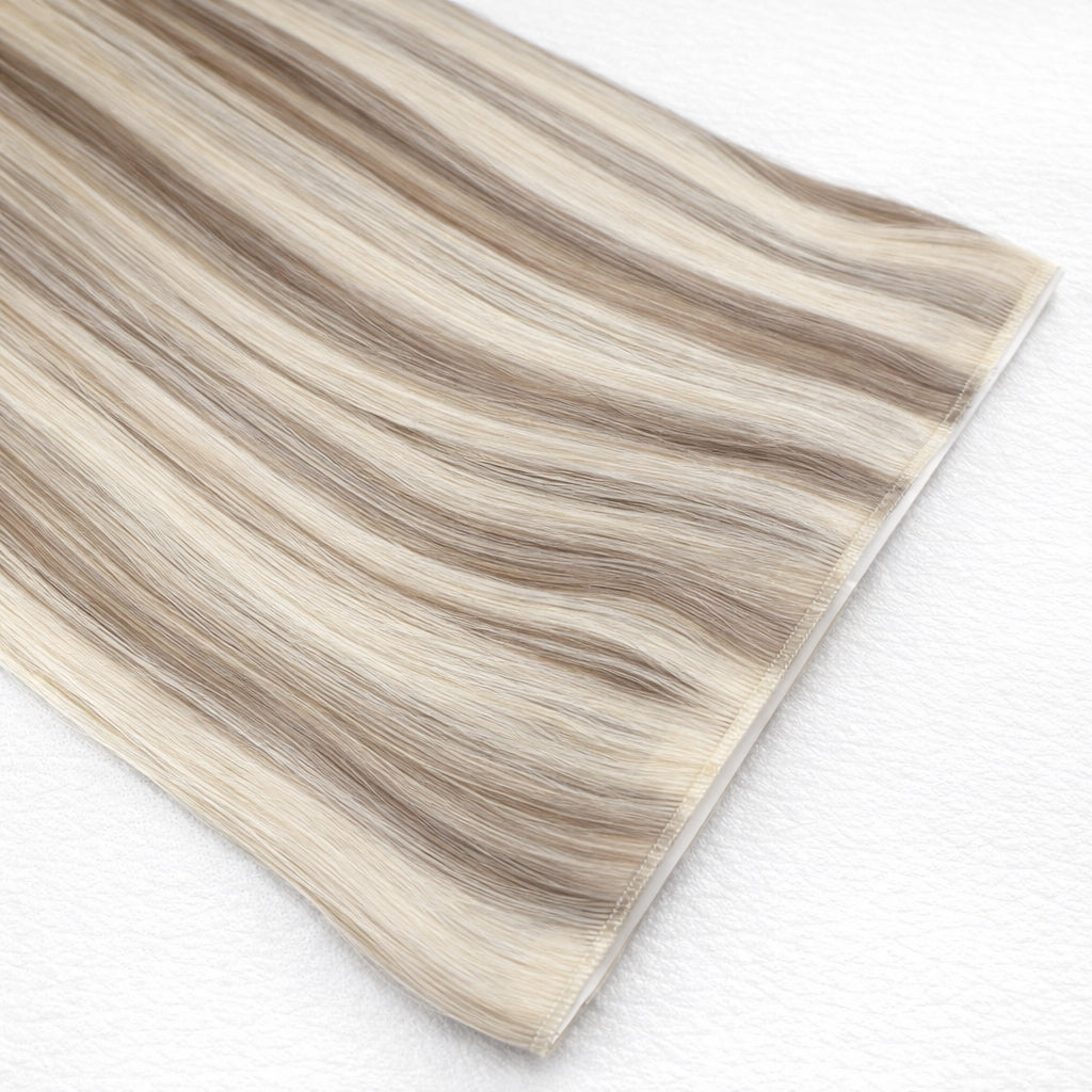Luxury Remy Tape Weft Extensions - Ultra-Flat Seamless Weft Construction Detail